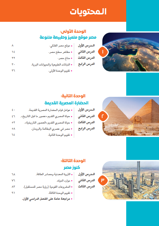 منهج الدراسات خامسه ابتدائي1